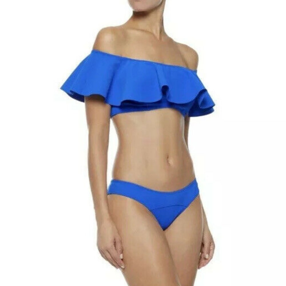 LISA MARIE FERNANDEZ*Blue Ruffle Bikini*XS,Sm.$433